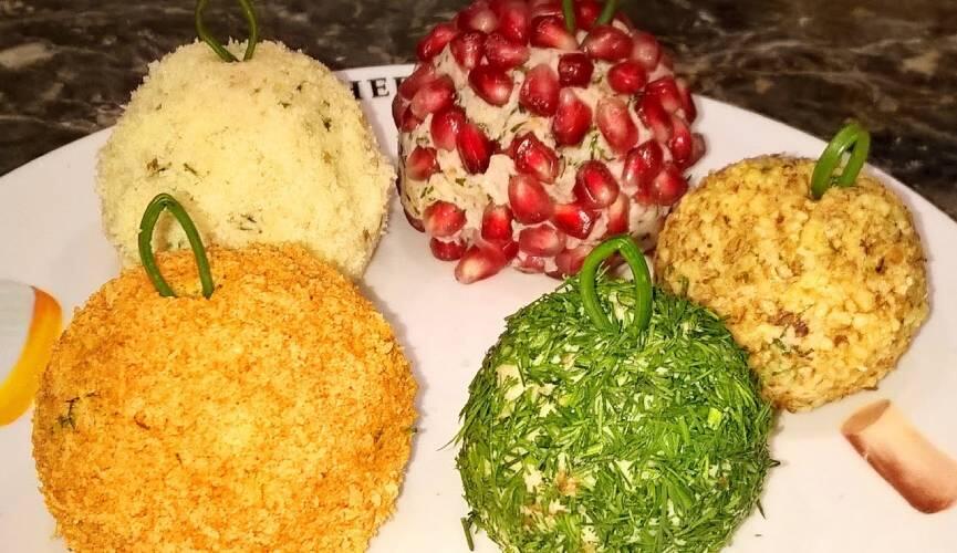 Закуска к  столу «Елочные шары»